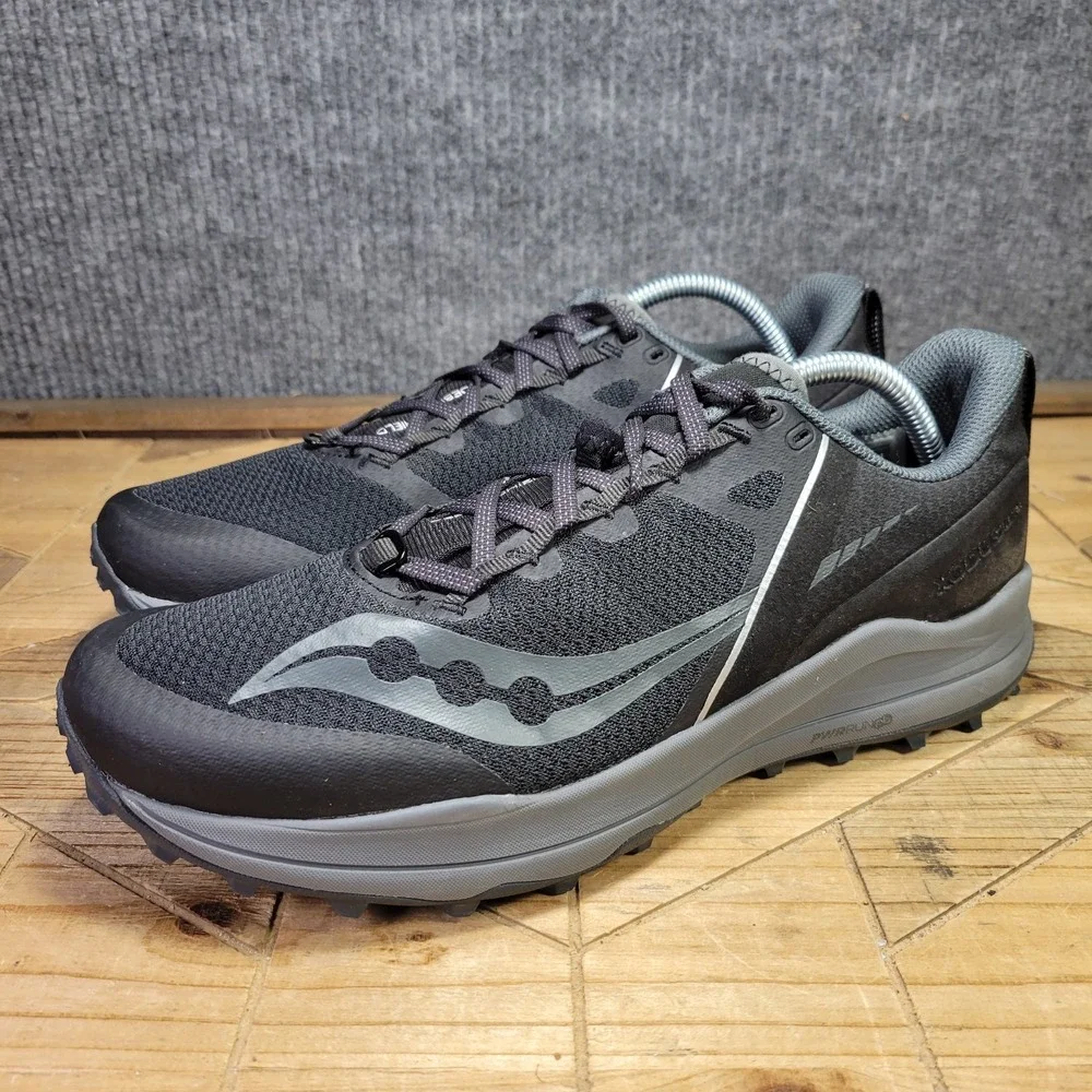 Saucony Xodus Ultra Women's 11.5 Black Charcoal Trail Running Hiking Shoes Hike